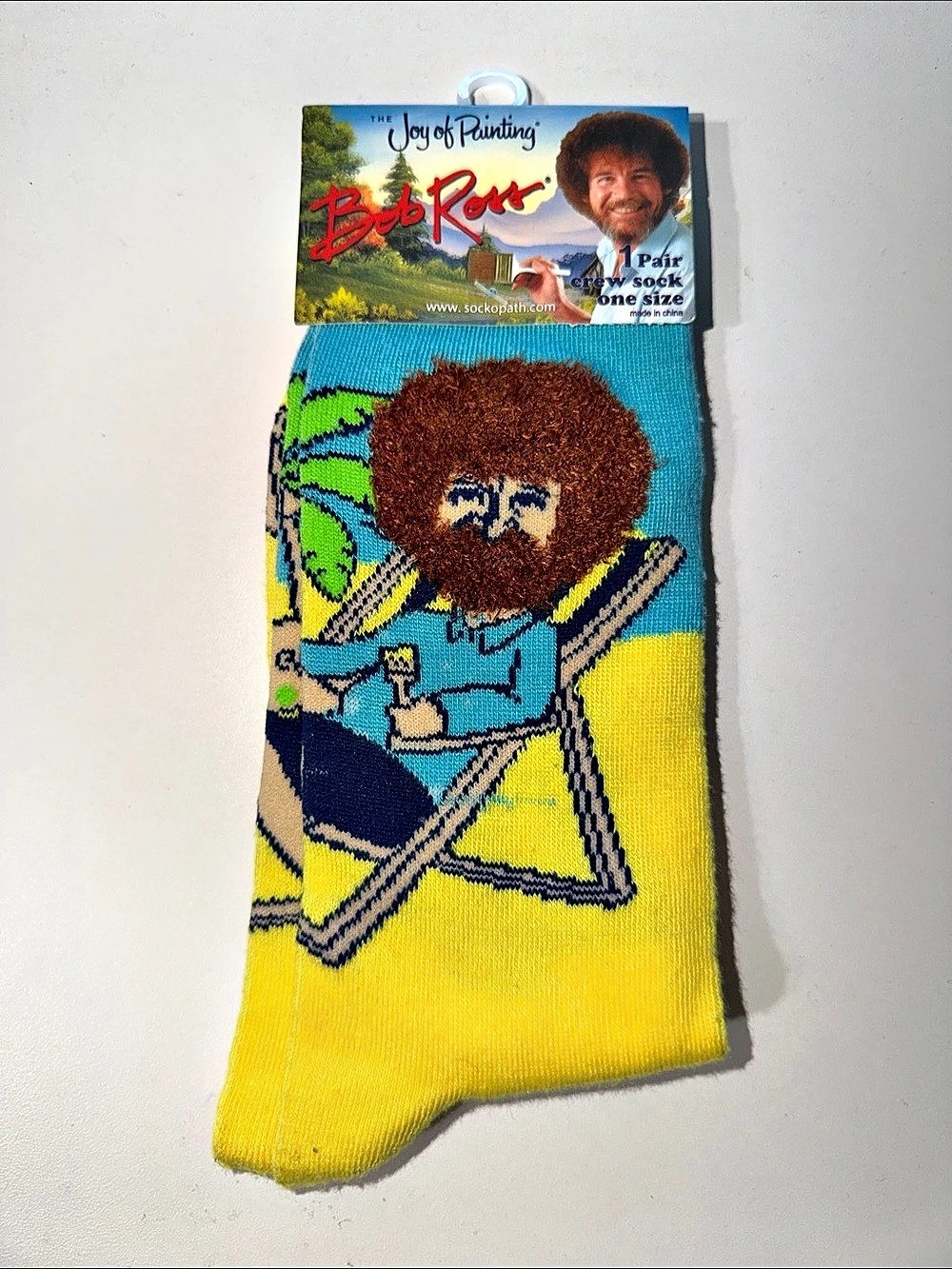 The Joy of Painting Bob Ross socks Art Socks Men/Women NWT
